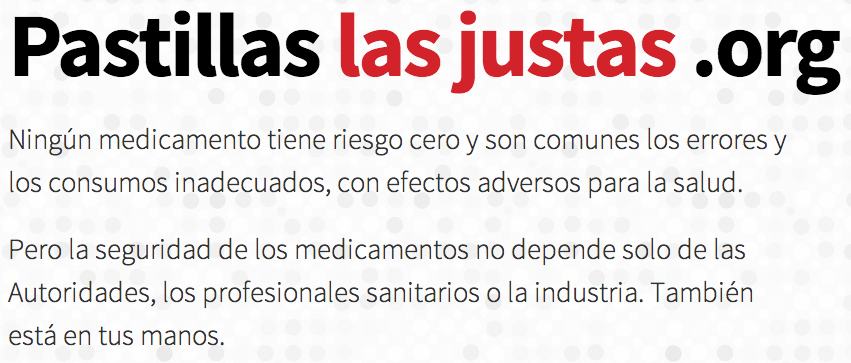 Pastillas las justas: campaña de concienciación ciudadana